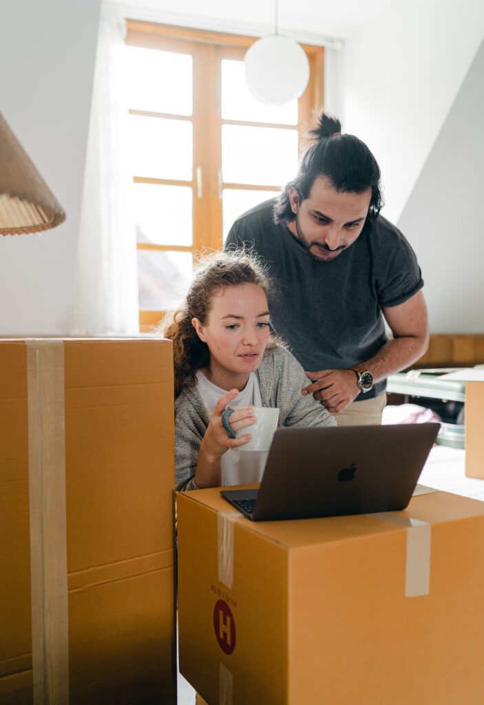 A couple getting ready to sell their house.